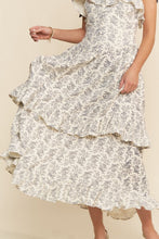 Load image into Gallery viewer, J.nna Floral Print Ruffle Detailed Maxi Dress in Indigo