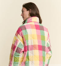 Load image into Gallery viewer, J.nna Colorful Plaid Puffer Jacket in Rainbow