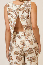 Load image into Gallery viewer, Cozy Co. Floral Print Wide Leg Pants in Natural
