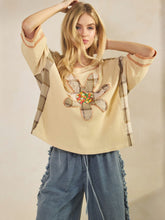 Load image into Gallery viewer, Sage+Fig Boho Bloom Waffle Knit Top in Natural