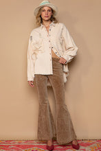 Load image into Gallery viewer, POL Twill Distressed Shacket in Pink Beige