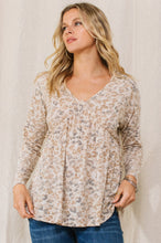 Load image into Gallery viewer, Oddi Leopard Print Top in Taupe Combo