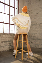 Load image into Gallery viewer, Papermoon Jessi Zipper Front Big Collar Sweater in Lemon