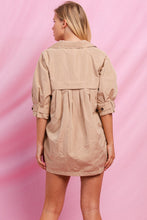 Load image into Gallery viewer, Oddi High Empire Waist Trench Jacket in Light Taupe