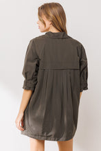 Load image into Gallery viewer, Oddi High Empire Waist Trench Jacket in Olive