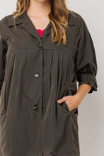Load image into Gallery viewer, Oddi High Empire Waist Trench Jacket in Olive