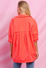 Load image into Gallery viewer, Oddi High Empire Waist Trench Jacket in Coral Pink