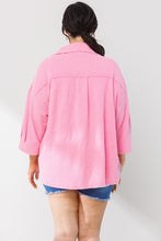 Load image into Gallery viewer, Oddi Mineral Washed Waffle Knit Jacket in Washed Pink