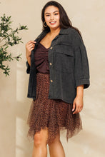 Load image into Gallery viewer, Oddi Mineral Washed Waffle Knit Jacket in Washed Black