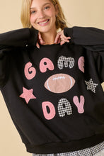 Load image into Gallery viewer, Main Strip Game Day Patchwork Top in Black