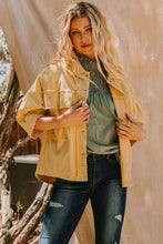 Load image into Gallery viewer, Oddi Boxy Silhouette Solid Color Corduroy Jacket in Washed Yellow