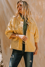 Load image into Gallery viewer, Oddi Boxy Silhouette Solid Color Corduroy Jacket in Washed Yellow