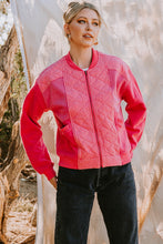 Load image into Gallery viewer, Oddi Quilted Bomber Jacket in Washed Fuchsia