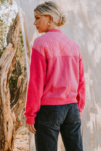 Load image into Gallery viewer, Oddi Quilted Bomber Jacket in Washed Fuchsia