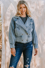 Load image into Gallery viewer, Oddi Double Breasted Button Jacket in Washed Denim