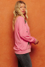Load image into Gallery viewer, Oddi Leopard Printed Star Patch Top in Washed Fuchsia