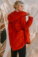 Load image into Gallery viewer, Oddi Solid Color Quilted Jacket with Hood in Light Rust