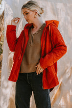 Load image into Gallery viewer, Oddi Solid Color Quilted Jacket with Hood in Light Rust
