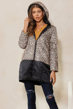 Load image into Gallery viewer, Oddi Leopard Printed Padded Jacket in Taupe