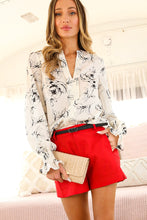 Load image into Gallery viewer, Vine & Love Floral Printed Top in Off White Shirts & Tops Vine & Love