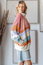 Load image into Gallery viewer, Oli & Hali Color Block Pullover Top in Pink Combo