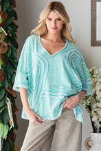 Load image into Gallery viewer, Oli & Hali OVERSIZED Connected Hearts Top in Aqua