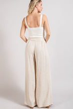 Load image into Gallery viewer, ee:some Pintuck Wide Leg Pants in Natural