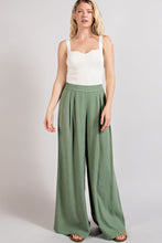 Load image into Gallery viewer, ee:some Pintuck Wide Leg Pants in Sage