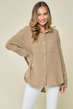 Load image into Gallery viewer, Wisteria Lane Solid Color Textured Gauze Top in Taupe