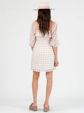 Load image into Gallery viewer, Lucca Couture EMMA Mini Dress in Blush Gingham Dresses Lucca Couture