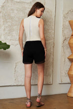 Load image into Gallery viewer, Davi & Dani Solid Colored Layered Shorts in Black