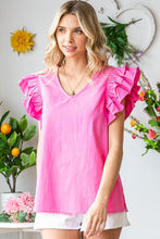 Load image into Gallery viewer, First Love Solid Color Linen Top in Pink Shirts & Tops First Love