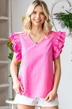 Load image into Gallery viewer, First Love Solid Color Linen Top in Pink Shirts & Tops First Love