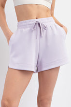 Load image into Gallery viewer, Rae Mode Scuba Tulip Shorts in Lavender FINAL SALE