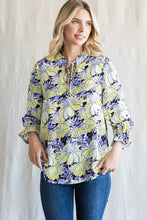 Load image into Gallery viewer, Jodifl Flower Print Top in Lemon Yellow