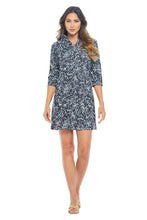 Load image into Gallery viewer, Aryeh Mixed Print Shift Dress in Black/White Dresses Aryeh