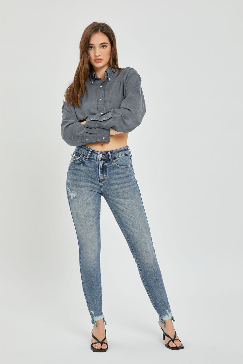 Cello Ankle Skinny with Frayed Hem main image 1