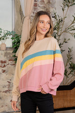 Load image into Gallery viewer, Sew in Love Retro Striped Pullover Top in Multi