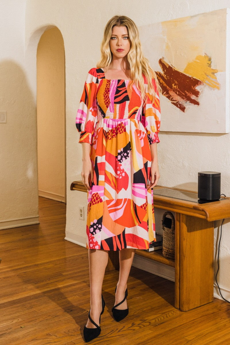 Adelle Dress, Minty Floral Print main image 1