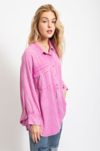 Load image into Gallery viewer, Easel OVERSIZED Solid Color Dolman Sleeve Top in Orchid