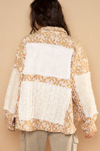 Load image into Gallery viewer, POL Floral Pattern Panel Jacquard Shacket in Latte Multi Shacket POL Clothing