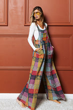 Load image into Gallery viewer, BiBi Vintage Brushed Checkered Overalls in Lavender Multi