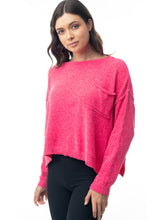 Load image into Gallery viewer, White Birch Knit Sweater Top in Hot Pink