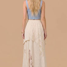 Load image into Gallery viewer, J.nna Boho-Chic Lace Blend Skirt in Cream