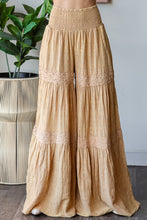 Load image into Gallery viewer, Oli & Hali SMOCKED Waist Wide Leg Pants in Tan