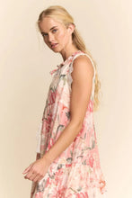 Load image into Gallery viewer, Davi & Dani Floral Maxi Dress with Lace Trim in Floral Multi