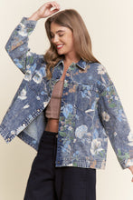 Load image into Gallery viewer, J.nna Floral Print Jacket in Floral Denim