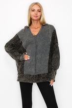 Load image into Gallery viewer, J.Her Pullover Hooded Top in Charcoal Shirts & Tops J.Her