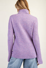 Load image into Gallery viewer, Easel Solid Color Textured Knit Sweater in Lilac Rose