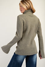 Load image into Gallery viewer, Easel Solid Color Textured Knit Sweater in Sage